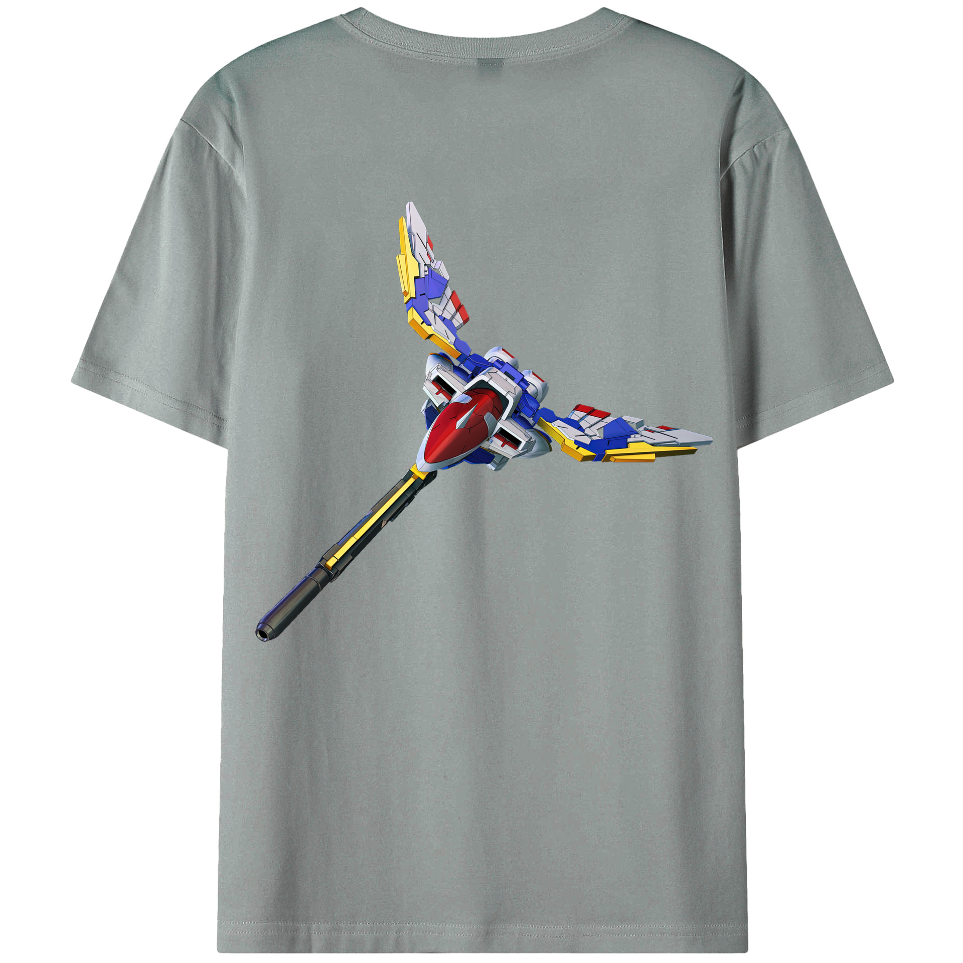 （画像用） 機動戦士ガンダム Mobile Suit Gundam 綿100％ メンズ半袖Tシャツ（バックプリント） 通気性